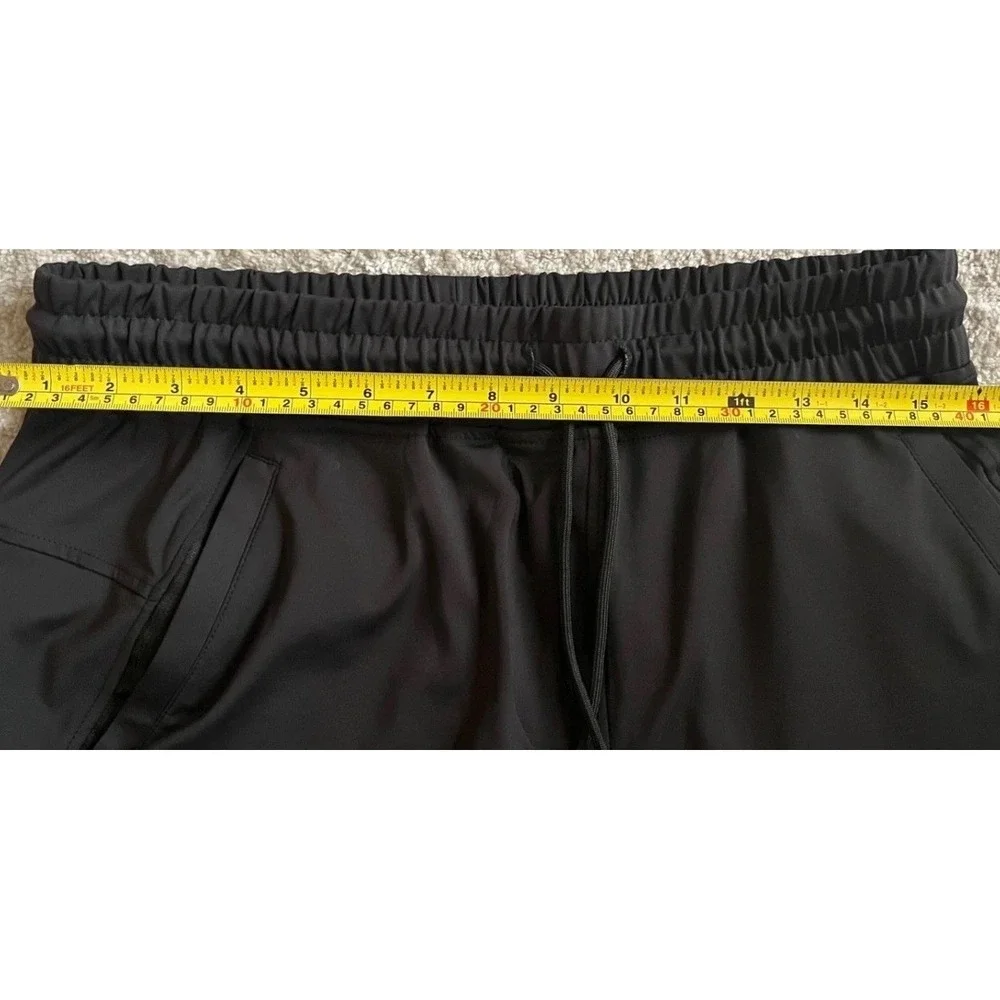 Idtswch Mens Black Active Joggers Tapered Training Pants Size M 36